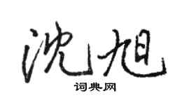 駱恆光沈旭行書個性簽名怎么寫
