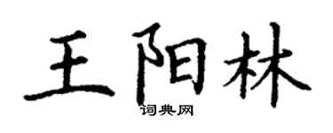 丁謙王陽林楷書個性簽名怎么寫
