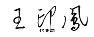 駱恆光王印鳳草書個性簽名怎么寫