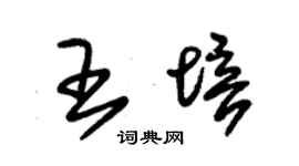 朱錫榮王培草書個性簽名怎么寫