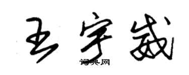 朱錫榮王宇威草書個性簽名怎么寫