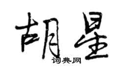 曾慶福胡星行書個性簽名怎么寫