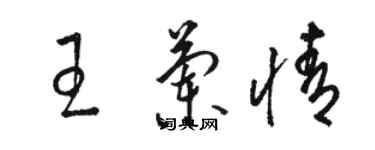 駱恆光王蘭情草書個性簽名怎么寫