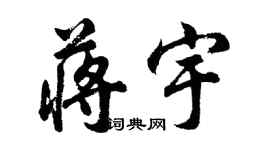 胡問遂蔣宇行書個性簽名怎么寫