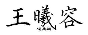 丁謙王曦容楷書個性簽名怎么寫