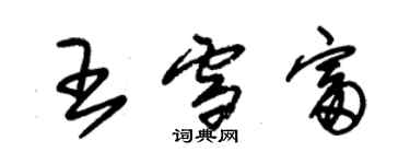 朱錫榮王雪富草書個性簽名怎么寫