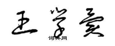 曾慶福王學異草書個性簽名怎么寫