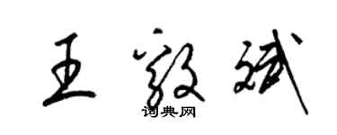 梁錦英王毅斌草書個性簽名怎么寫