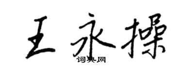 王正良王永操行書個性簽名怎么寫