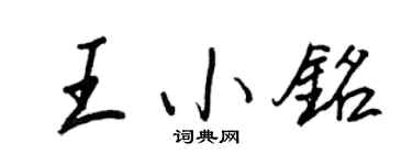 王正良王小銘行書個性簽名怎么寫