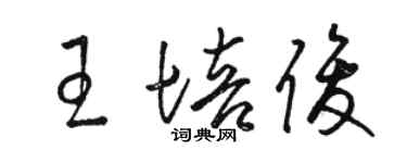 駱恆光王培俊草書個性簽名怎么寫
