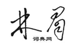 駱恆光林眉草書個性簽名怎么寫