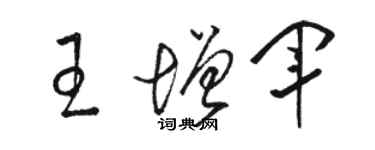 駱恆光王增軍草書個性簽名怎么寫