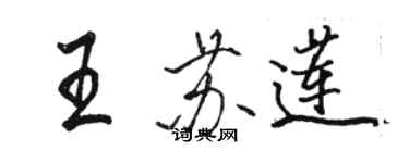 駱恆光王蘇蓮行書個性簽名怎么寫