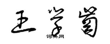 曾慶福王學崗草書個性簽名怎么寫