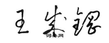 駱恆光王成鋼草書個性簽名怎么寫