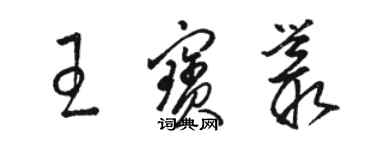 駱恆光王寶叢草書個性簽名怎么寫