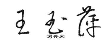 駱恆光王玉萍草書個性簽名怎么寫