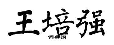 翁闓運王培強楷書個性簽名怎么寫