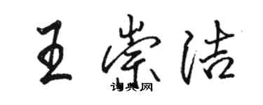 駱恆光王崇潔行書個性簽名怎么寫