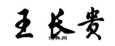 胡問遂王長貴行書個性簽名怎么寫
