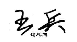 朱錫榮王兵草書個性簽名怎么寫