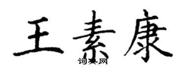 丁謙王素康楷書個性簽名怎么寫