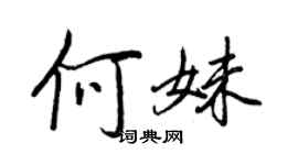 王正良何妹行書個性簽名怎么寫