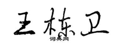 曾慶福王棟衛行書個性簽名怎么寫