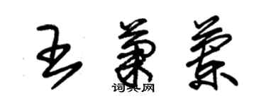 朱錫榮王菊蘭草書個性簽名怎么寫