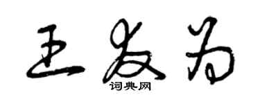 曾慶福王友為草書個性簽名怎么寫