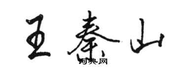 駱恆光王秦山行書個性簽名怎么寫