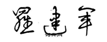 曾慶福羅建軍草書個性簽名怎么寫