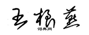 朱錫榮王根燕草書個性簽名怎么寫