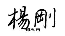 王正良楊剛行書個性簽名怎么寫
