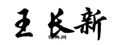 胡問遂王長新行書個性簽名怎么寫