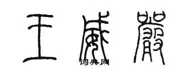 陳墨王威嚴篆書個性簽名怎么寫