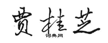 駱恆光賈桂芝行書個性簽名怎么寫