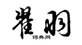 胡問遂翟羽行書個性簽名怎么寫
