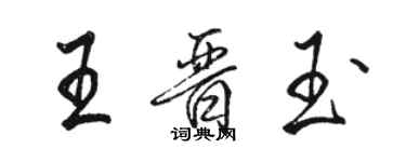 駱恆光王晉玉行書個性簽名怎么寫