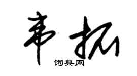 朱錫榮韋拓草書個性簽名怎么寫