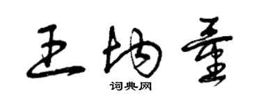 曾慶福王均量草書個性簽名怎么寫