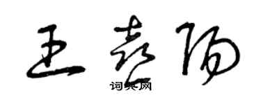 曾慶福王喜陽草書個性簽名怎么寫