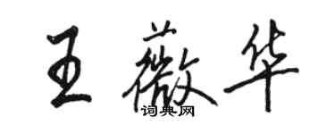 駱恆光王薇華行書個性簽名怎么寫