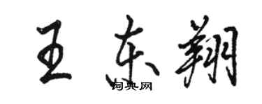 駱恆光王東翔行書個性簽名怎么寫