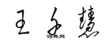 駱恆光王千慧草書個性簽名怎么寫