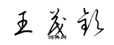 梁錦英王茂欽草書個性簽名怎么寫