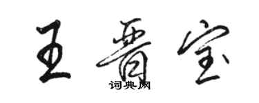 駱恆光王晉寶行書個性簽名怎么寫