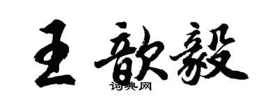 胡問遂王歆毅行書個性簽名怎么寫
