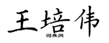 丁謙王培偉楷書個性簽名怎么寫
